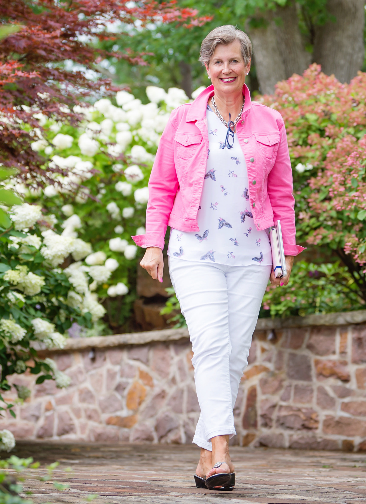 Diana Walking in Garden