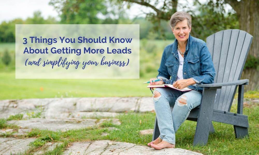 3 Things You Should Know About Getting More Leads  (and simplifying your business)