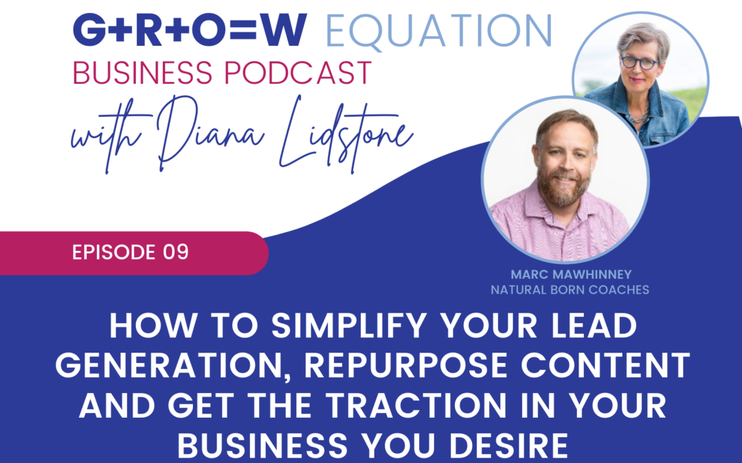Ep. 09 – How to Simplify Your Lead Generation, Repurpose Content and Get the Traction in Your Business You Desire with Marc Mawhinney