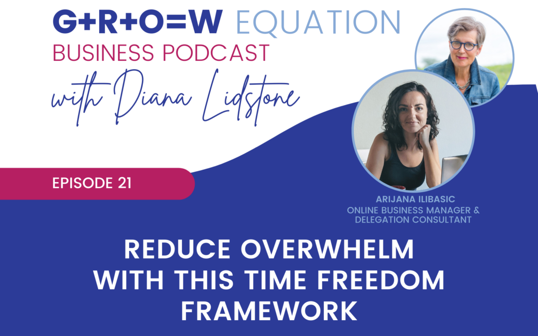 Ep. 21 – Reduce Overwhelm with this Time Freedom Framework with Guest Arijana Ilibasic