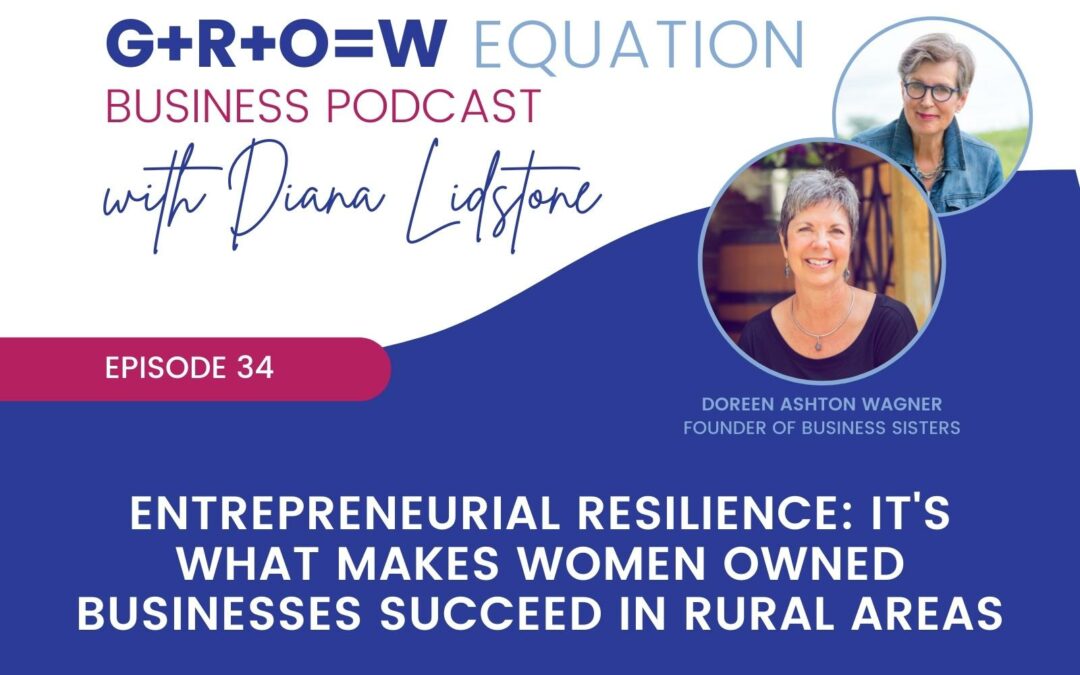 Ep. 34 – Entrepreneurial Resilience: It’s what makes women owned businesses succeed in rural areas with Guest Doreen Ashton Wagner
