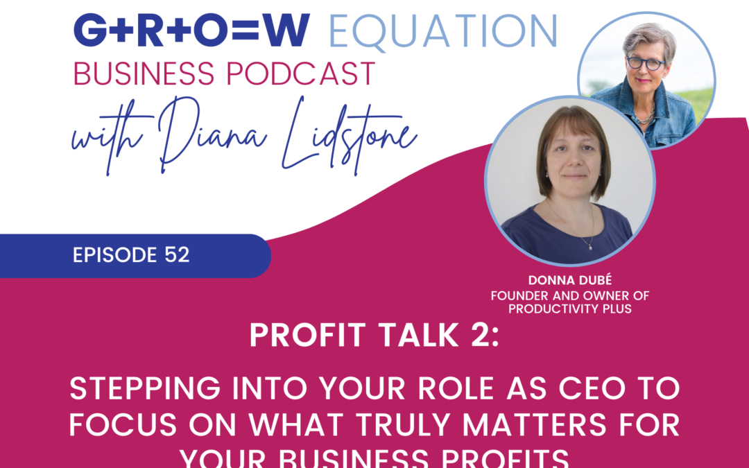 Ep. 52 – Profit Talk Stepping Into Your Role As CEO To Focus On What Truly Matters For Your Business Profits