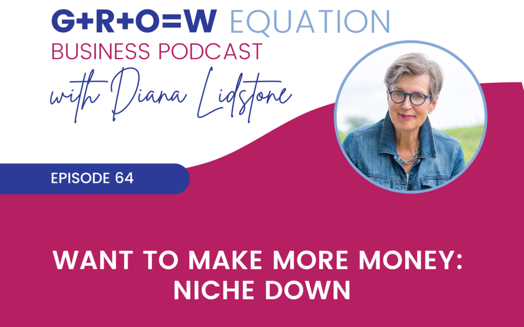Ep. 64 – Want to Make More Money: Niche Down