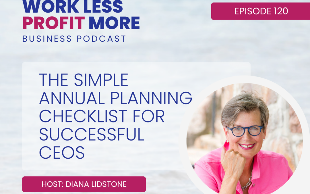 Ep. 120 – The Simple Annual Planning Checklist For Successful CEOs